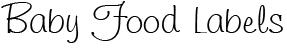 Baby Food Labels
